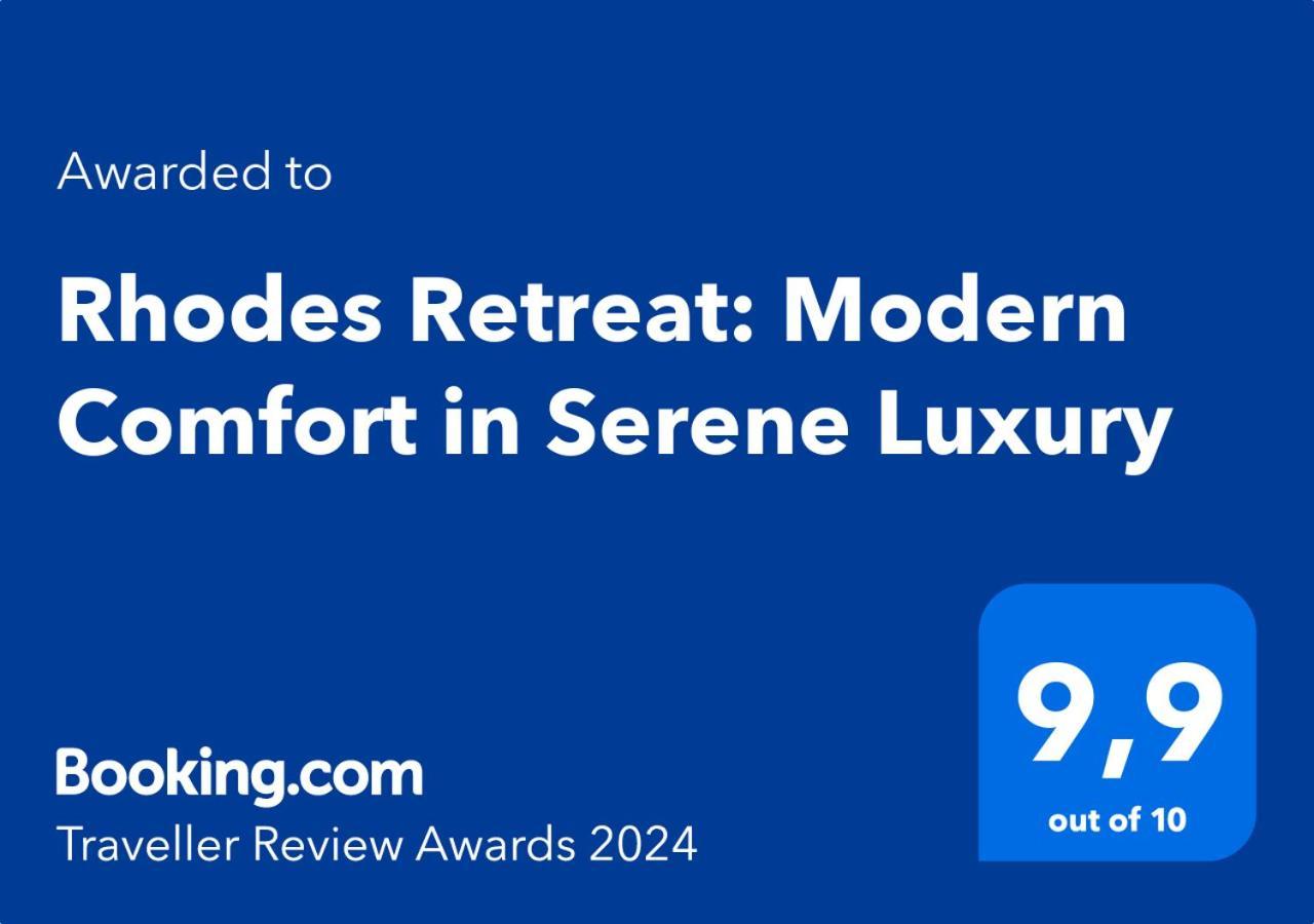 Rhodes Retreat: Modern Comfort In Serene Luxury Rhodes City Bagian luar foto